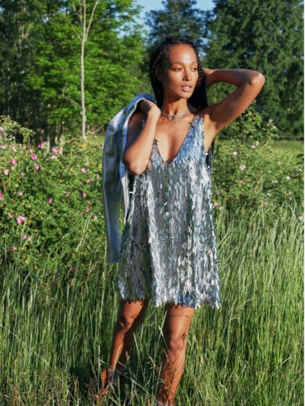 New Free People Bali Over The Rainbow Sequin Mini Party Dress size S MSRP: $300